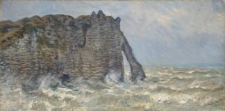 Claude Monet, Mer agitée à Étretat, 1883. Image © Lyon MBA - Photo Alain Basset